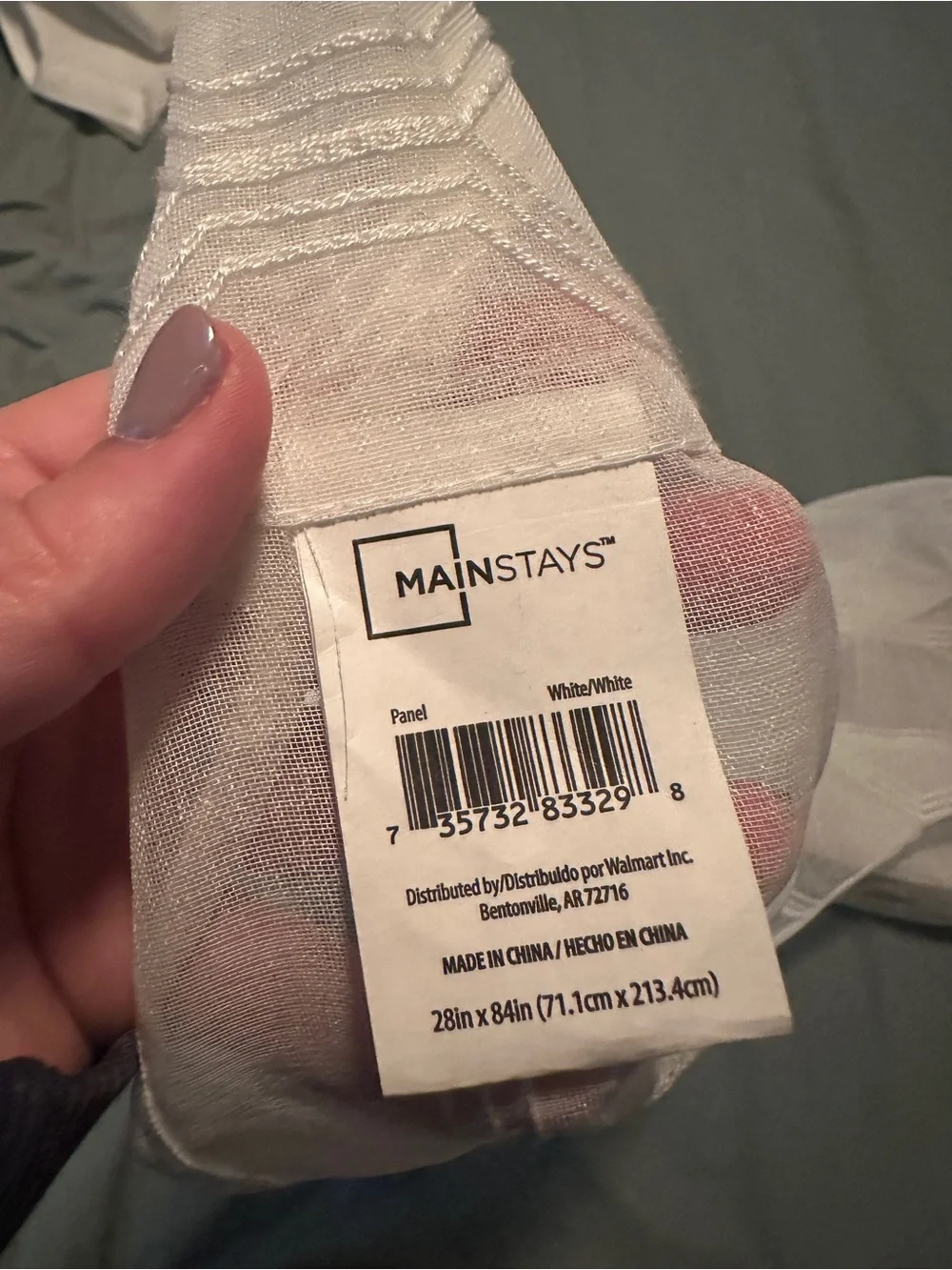 Mainstays lightweight sheer